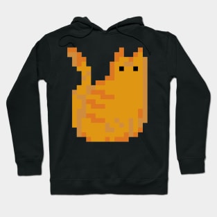 Cat Pixel Art - orange Hoodie